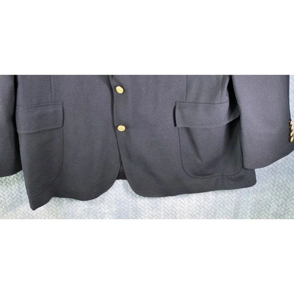 ANDHURST Mens Sports Coat‎ Blazer Suit Jacket Size 48L Wool Blend Gold Buttons